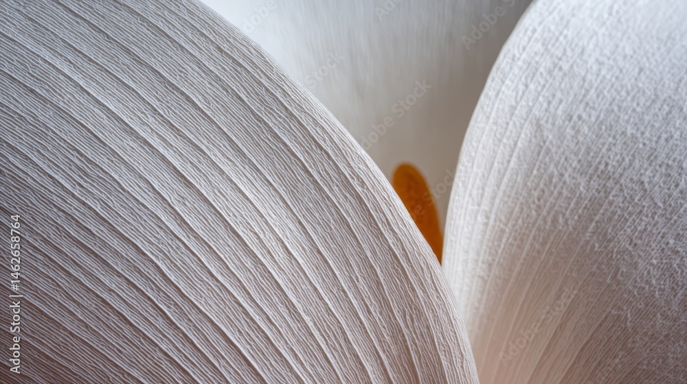 Fototapete a serene close-up captures the intricate texture of a single white lily petal, softly illuminated wi