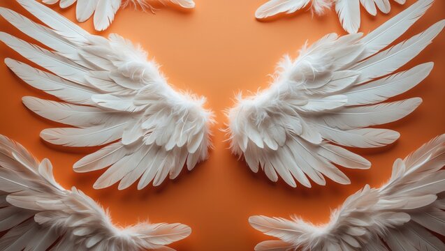 Background featuring angel's wings
