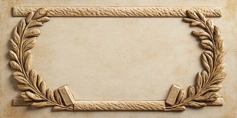 religious postcard design, shavuot postcard parchment background, ten commandments, decorative border, space for personal message