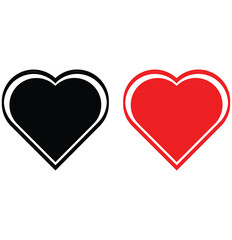  Set of love symbols isolated on transparent background.