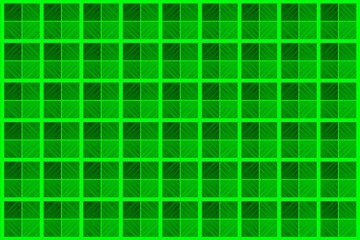 Green lines square mosaic pattern geometric background. Abstract geometrical textures. Design for wallpaper, textile, decor, fabric, print, banner, card, etc.