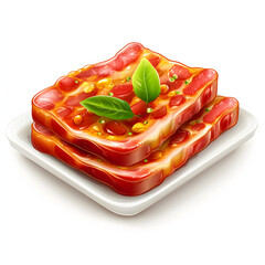 Clipart of Bacon clipart, Decorate for Processed Foods shop, isolated on white background