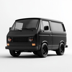 Black Van Isolated