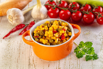 Mexican vegetable mix - corn, pepper and peas