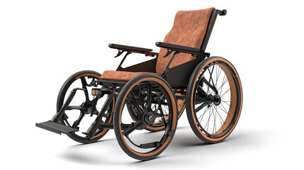 Fototapeta premium Modern Wheelchair Design with White Background.