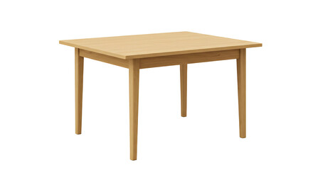 Square Wooden Table PNG White Background, Transparent