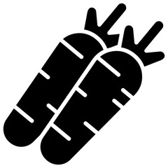 Carrots glyph icon