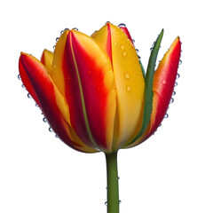 Coloreted tulip , isolated on transparent background, png