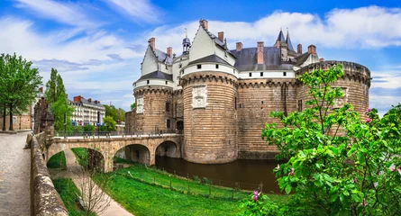 Gordijnen France travel. Castle of the Dukes of Brittany (Chateau des Ducs de Bretagne) in Nantes city, France. © Freesurf