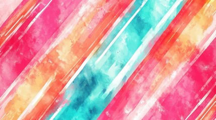 Vivid colors blend seamlessly in a dynamic painting featuring pink, blue, and orange streaks. This artwork brings energy and creativity to any space, ideal for modern decor