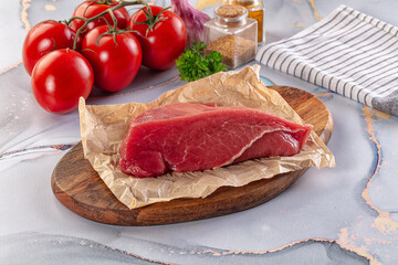 Raw beef meat fillet piece