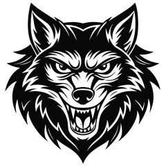 Naklejka premium wolf head mascot