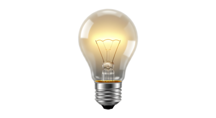 Transparent Lightbulb PNG White Background
