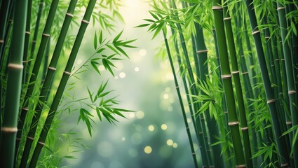 Fototapeta premium Bamboo forest scenery background