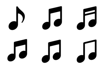 Musical notes vector set for music notation design