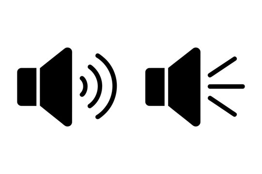 Sound volume speaker icon audio multimedia symbol set