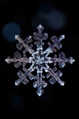 Shiny clear crystal snowflake