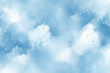 Fototapeta premium Light Blue Watercolor Wash Texture with Sparkle Effect for Creative Projects
