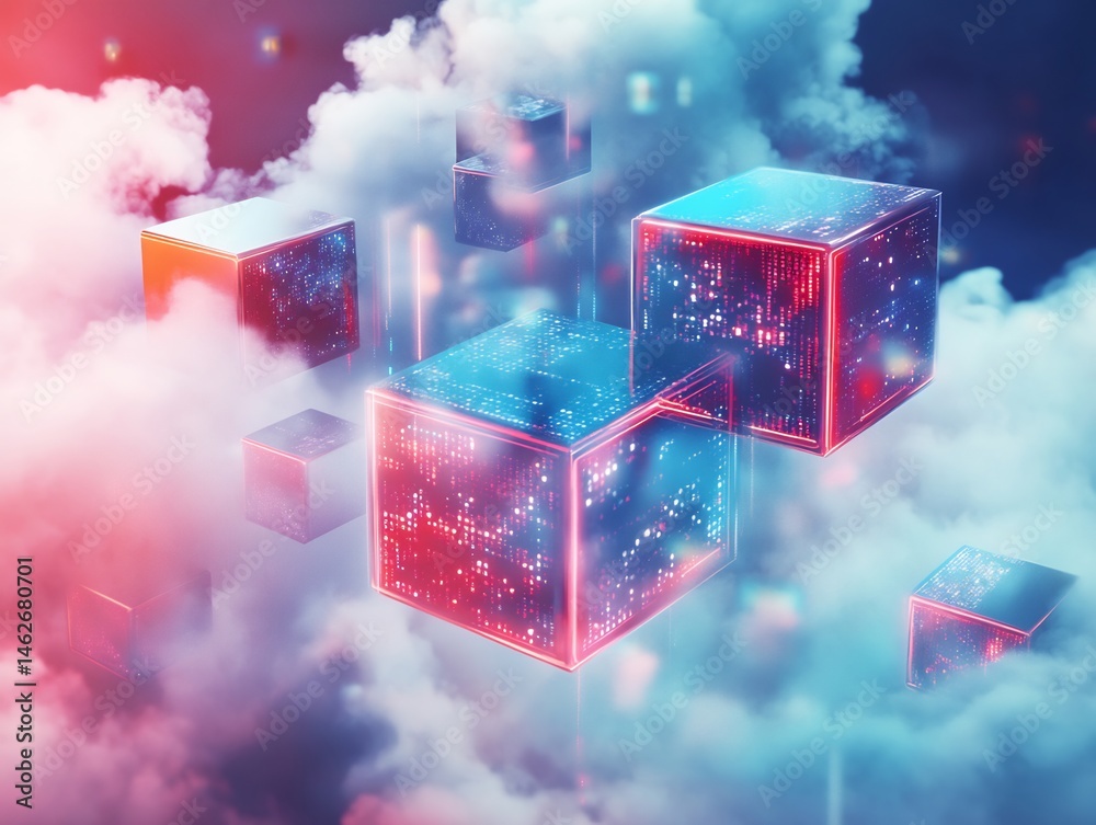 Poster nebulous digital structures: a cloudscape of interconnected data cubes