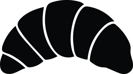 croissant pastry silhouette vector icon