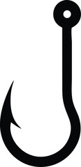 hook silhouette vector illustration