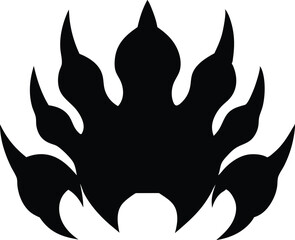 black monster claw vector icon