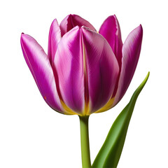 Naklejka premium Violet tulip , isolated on transparent background, png