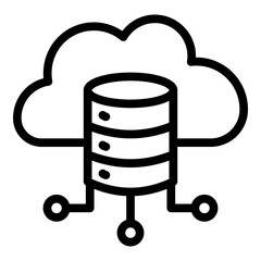 Database Vector Line icon Design