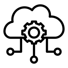 Obraz premium API Integration Vector Line icon Design