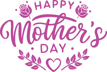 A heartwarming mothers day logo featuring elegant vector icon.