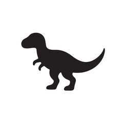 Dinosaur Silhouette, Prehistoric Animal Vector Illustration
