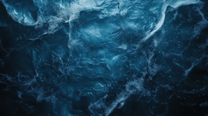 vertical dark blue water surface with ripples background top view