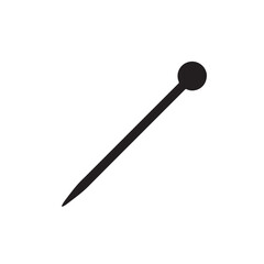 Knitting Needle Silhouette, Crafting Tool Vector