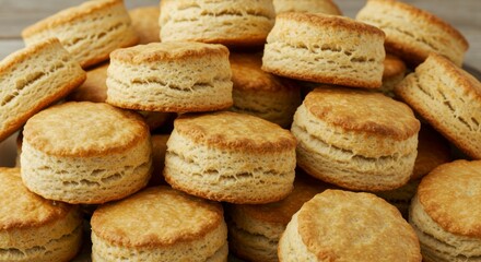 Stack of golden biscuits (1)