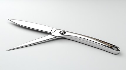 Fototapeta premium Precision Stainless Steel Scissors Minimalist Design High Resolution Images Stock Photo
