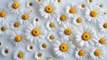 Isolated camomile small group for packaging design on a background