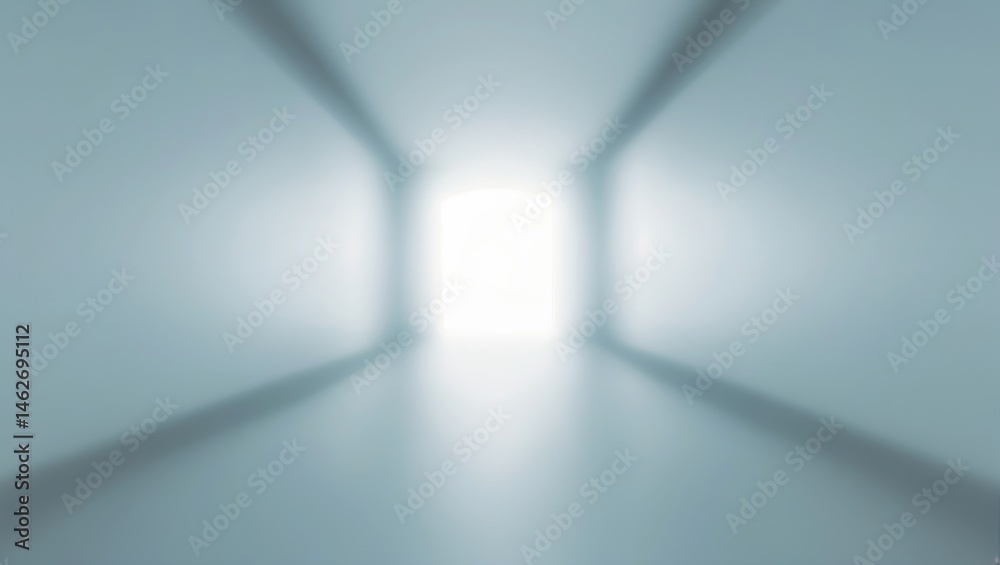 Aufkleber blurry white interior space with light and abstract backdrop suitable for gallery or presentation
