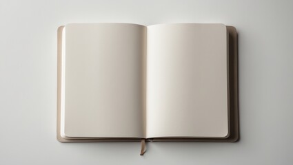 Isolated blank booklet on background with paper surface and mock-up design