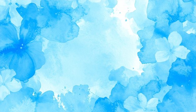 Abstract border frame of flowers painting with spring flowers irus background graphic resource