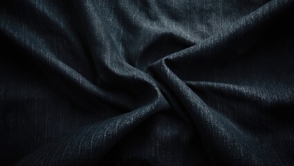 Fototapeta premium Black denim material for garments