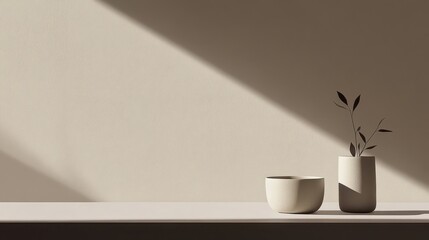 A modern, minimalist home decor scene