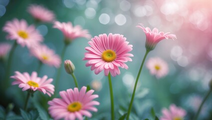 Charming Pink Bellis Perennis Floral Display