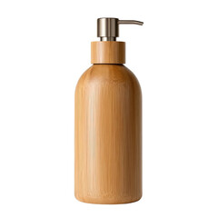 Eco Friendly Bamboo Pump Bottl  isolated on a transparent background