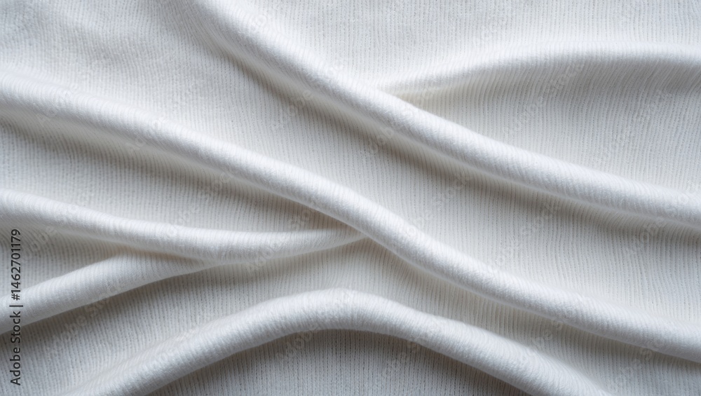 Aufkleber textured white fabric background with wool sweater pattern