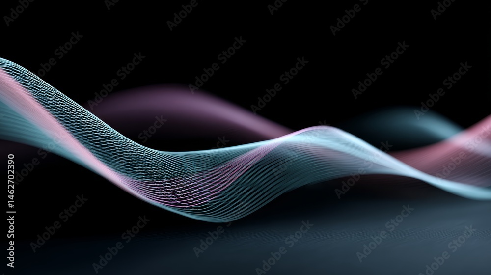 Poster this wide-angle shot showcases a vibrant holographic interface featuring flowing violet and cyan dat