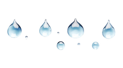 Set Of Water Droplets On Ar  isolated on a transparent background