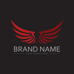Gradient Feather Wings Logo on Dark Canvas