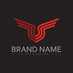 Realistic Feathered Wing Emblem in Vector