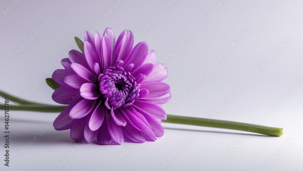 Poster pure background featuring deep pink chrysanthemum flowers with area for text