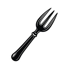 a fork modern minimalist handle vector art silhouette